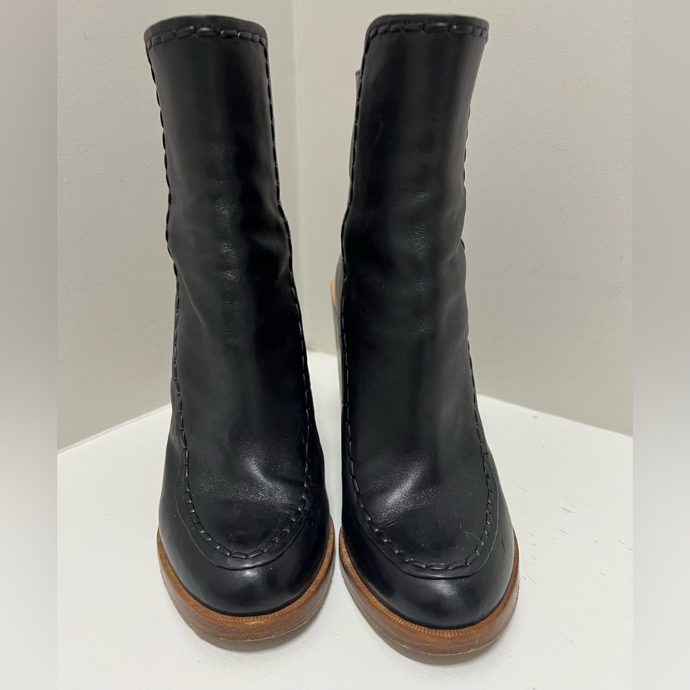 3.1 Phillip Lim Jasper Saddle-Stitch Leather Black Bootie - Picture 4 of 8